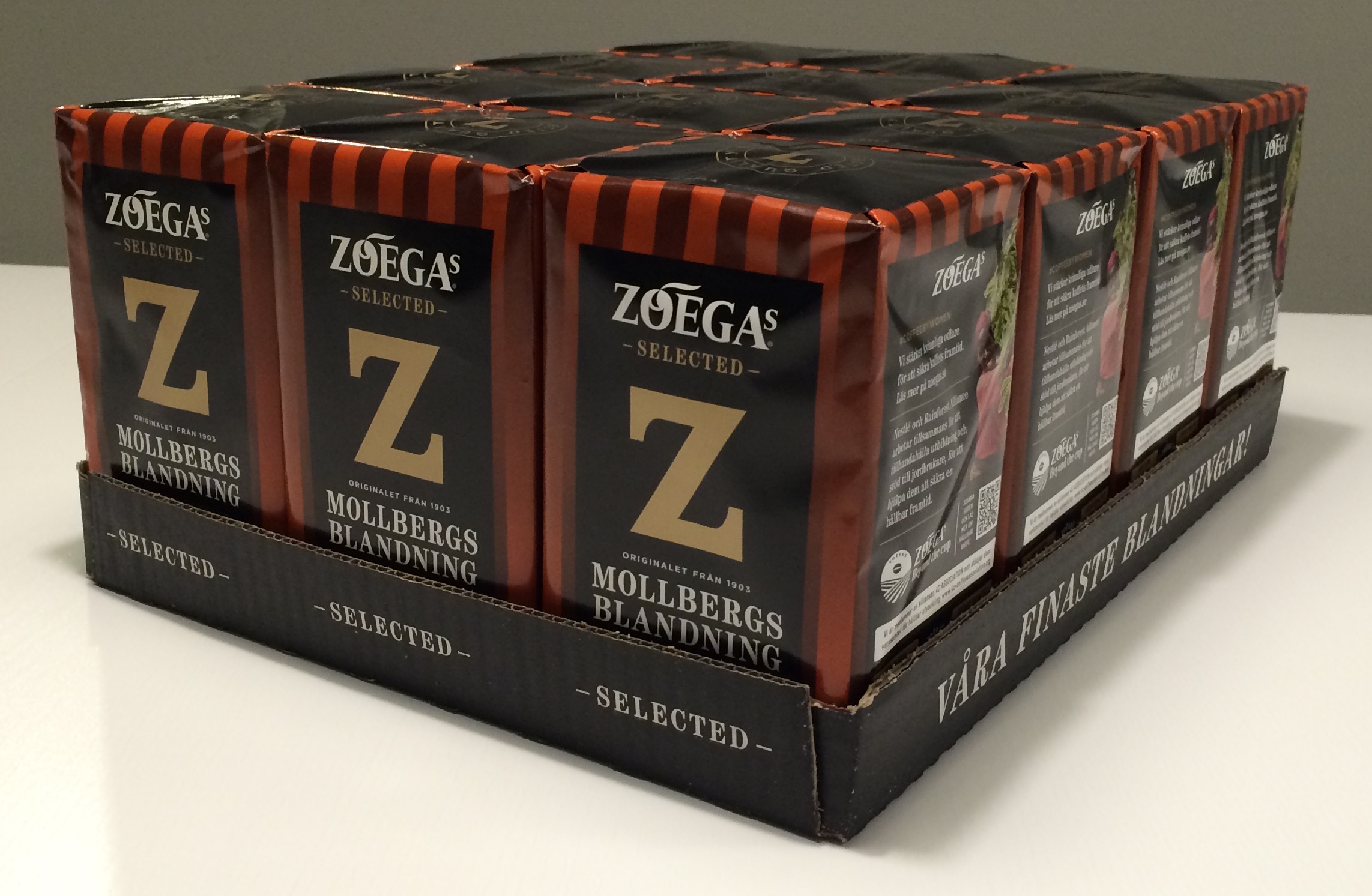 Kaffe Zoégas Mollbergs, platta 12x450g